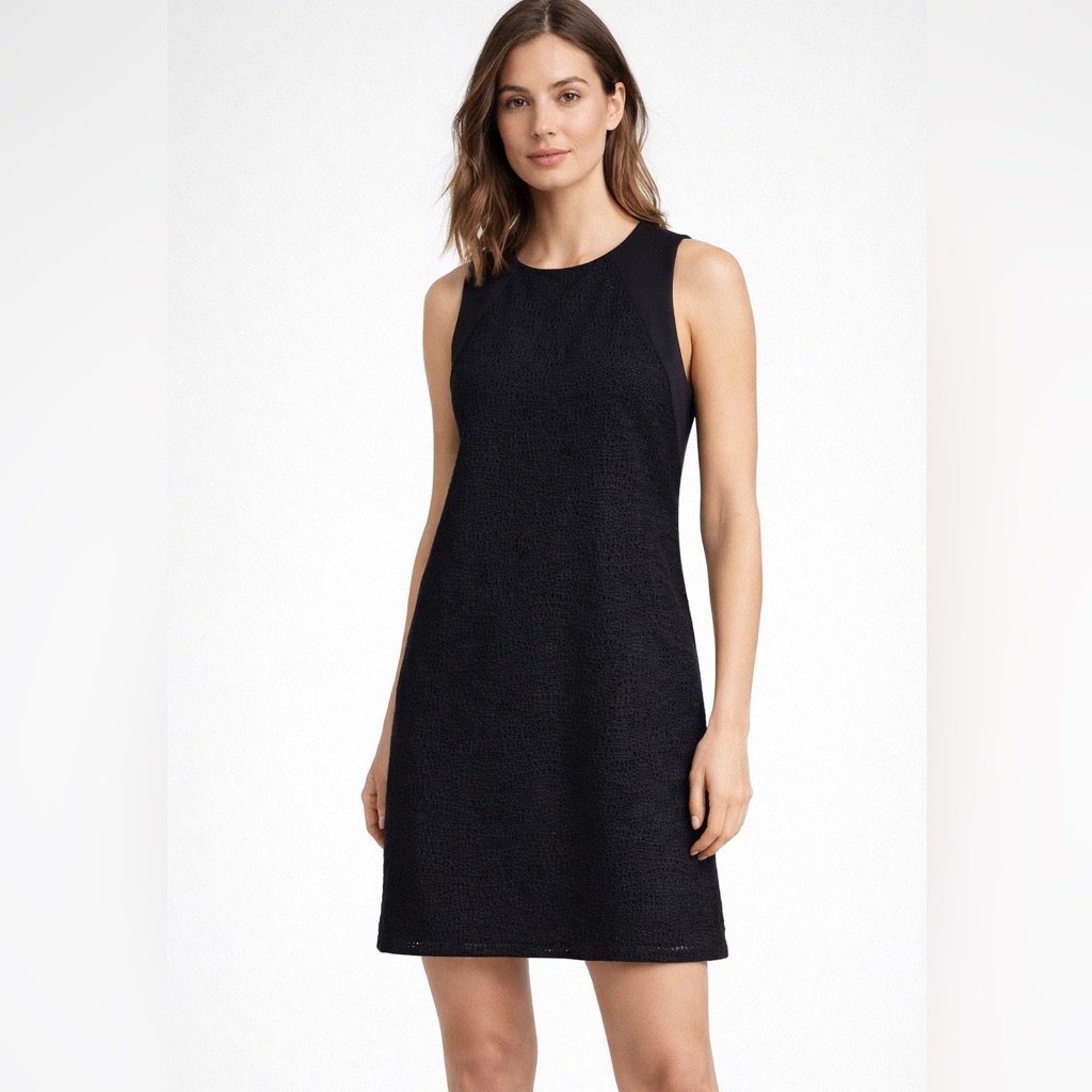 Classiques Entier Lbd Chic Black Sleeveless Shift Minidress Size 6